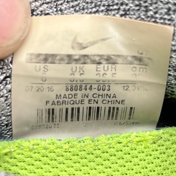 Nike Free RN Flykint 2017 Running Shoes Women's Size 6 Black White Oreo Athletic - Picture 13 of 13